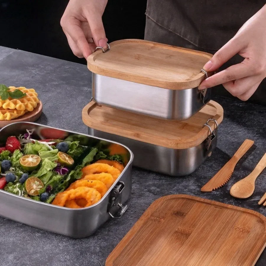 New 304 Stainless Steel Bamboo - Food Storage Oven Safe recension och pris