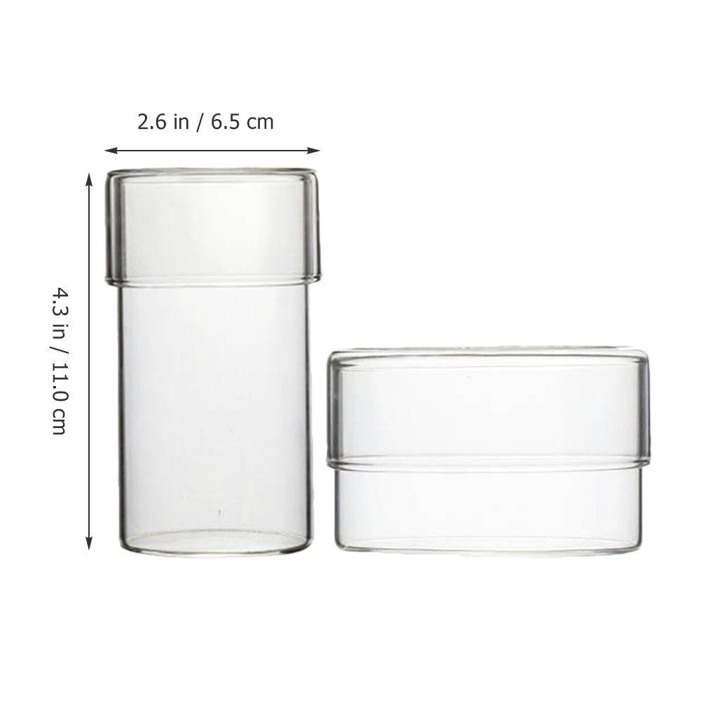 2Pcs Premium Transparent Glass - Food Storage Containers recension och pris