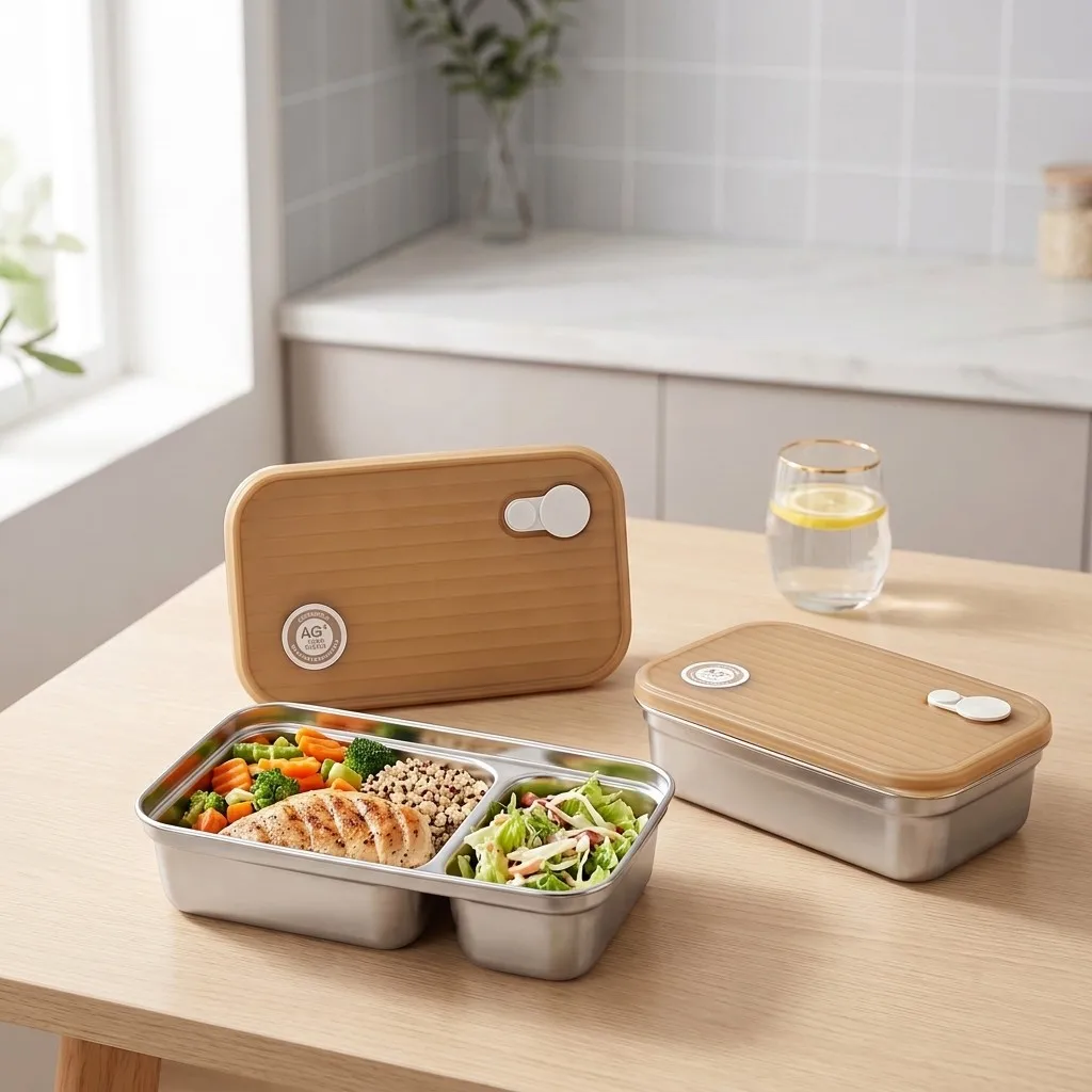 304 Stainless Steel Bento Box  - Food Storage With Dividers recension och pris