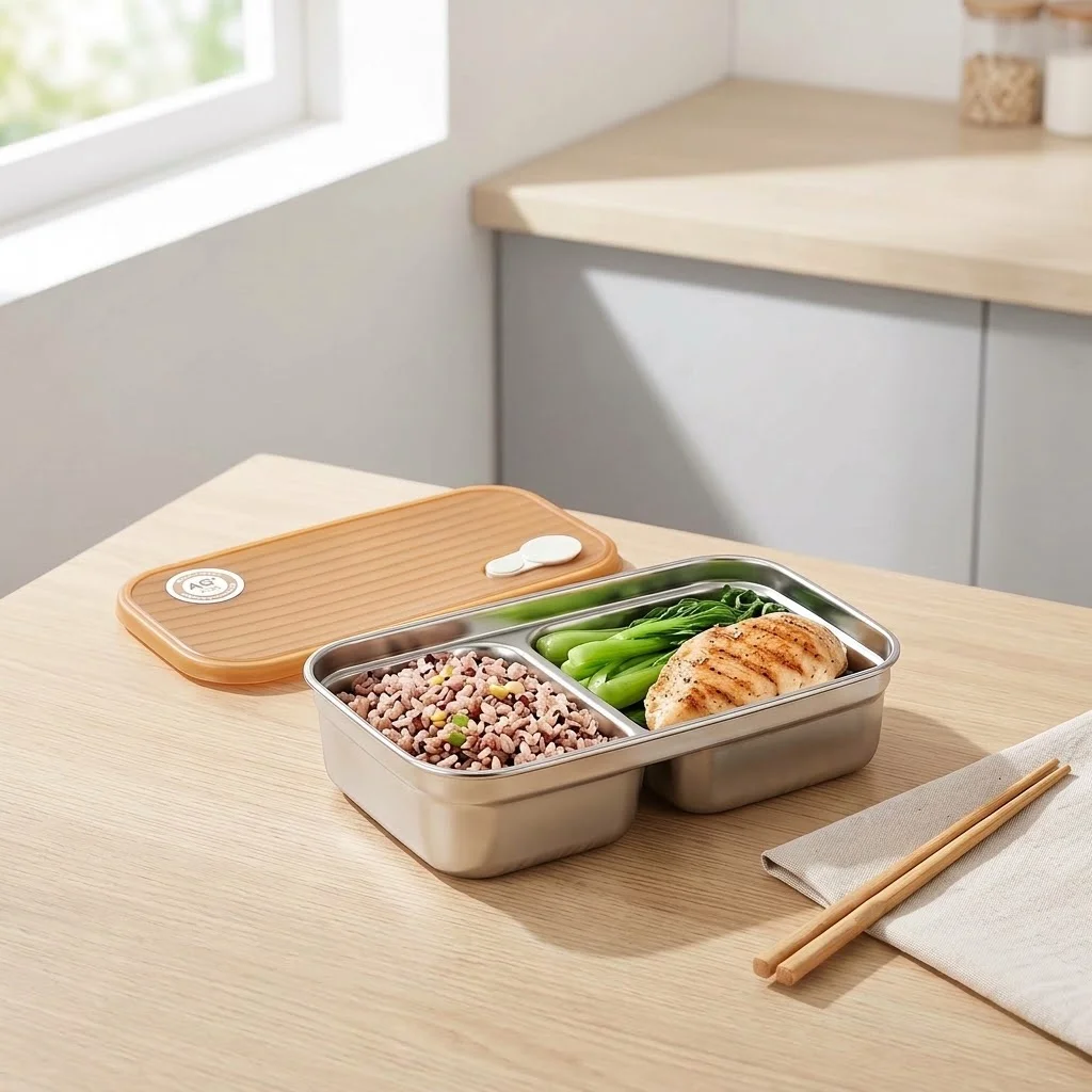 304 Stainless Steel Bento Box  - Food Storage With Dividers recension och pris